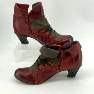 DKODE LEATHER HEEL  ANKLE BOOTS